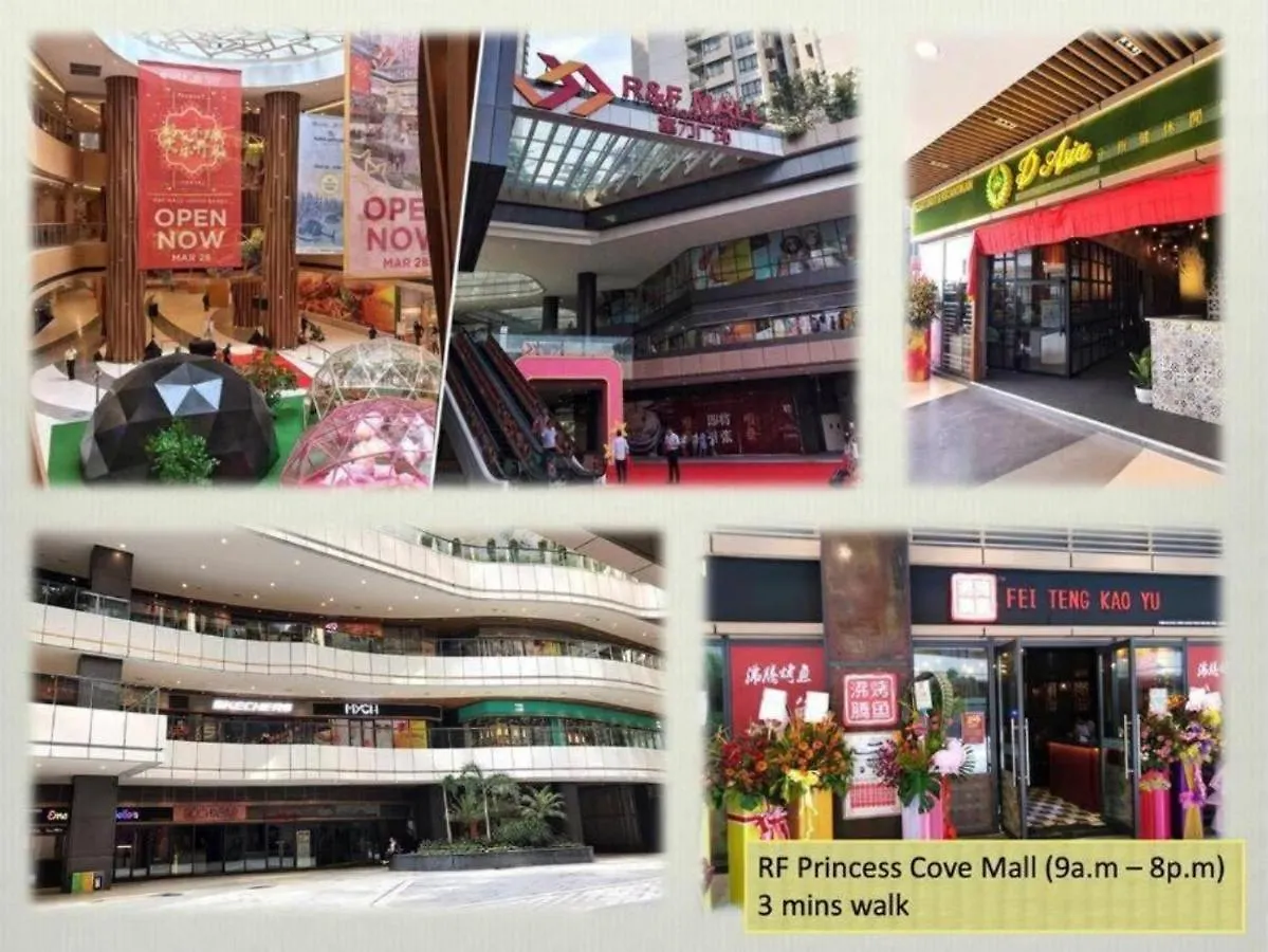 Daire Seaview Condo Near Rf Mall, Food Court & Free Netflix Johor Bahru Malezya