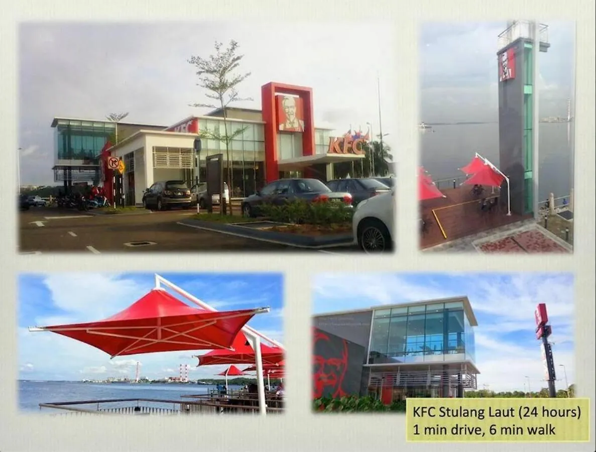 Daire Seaview Condo Near Rf Mall, Food Court & Free Netflix Johor Bahru